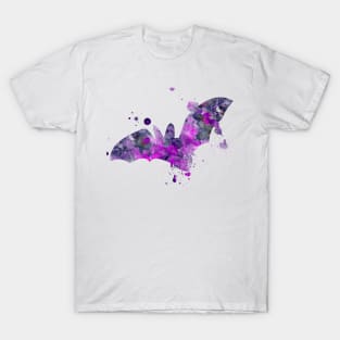 Purple Bat Watercolor Painting T-Shirt